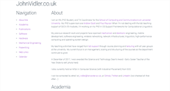Desktop Screenshot of johnvidler.co.uk